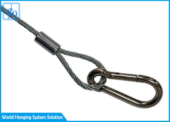 Rostfreie 316 3mm Drahtseil-Schleifen-Riemen/Sicherheits-Kabel für geführtes Gleichheits-Licht
